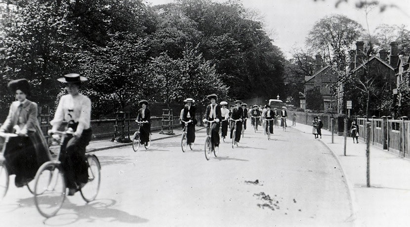 Workers Cycling to the Cadbury Factory 1905