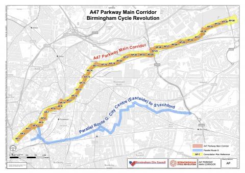 Overview of the A47 Parkway route