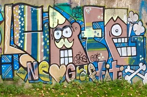 Graffiti along the Birmingham main line canal