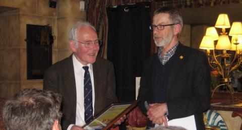 Howard Boyd receiving an award