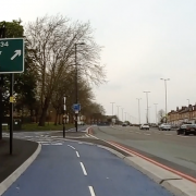 A screen shot from the video of the A34 ride