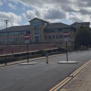 The experimental modal filter at the junction of Holt Street and Lister Street, in Birmingham city centre.