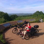 Natalya at the top of clent hill