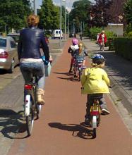 Family cycling in the Netherlands