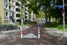 Example of filtered permeability using bollards in the Netherlands.