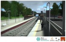 A CGI image of the proposed Kings Heath railway station.