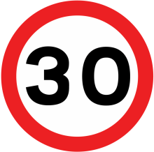 30 mph sign