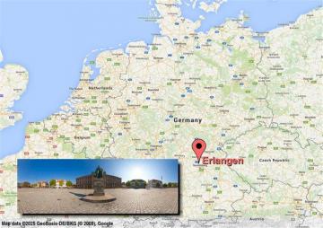 Location of Erlangen 