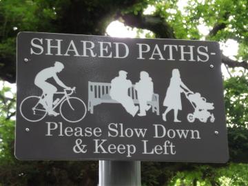 Shared use sign
