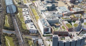 Computer generated visualisation of the new city centre BCU campus.
